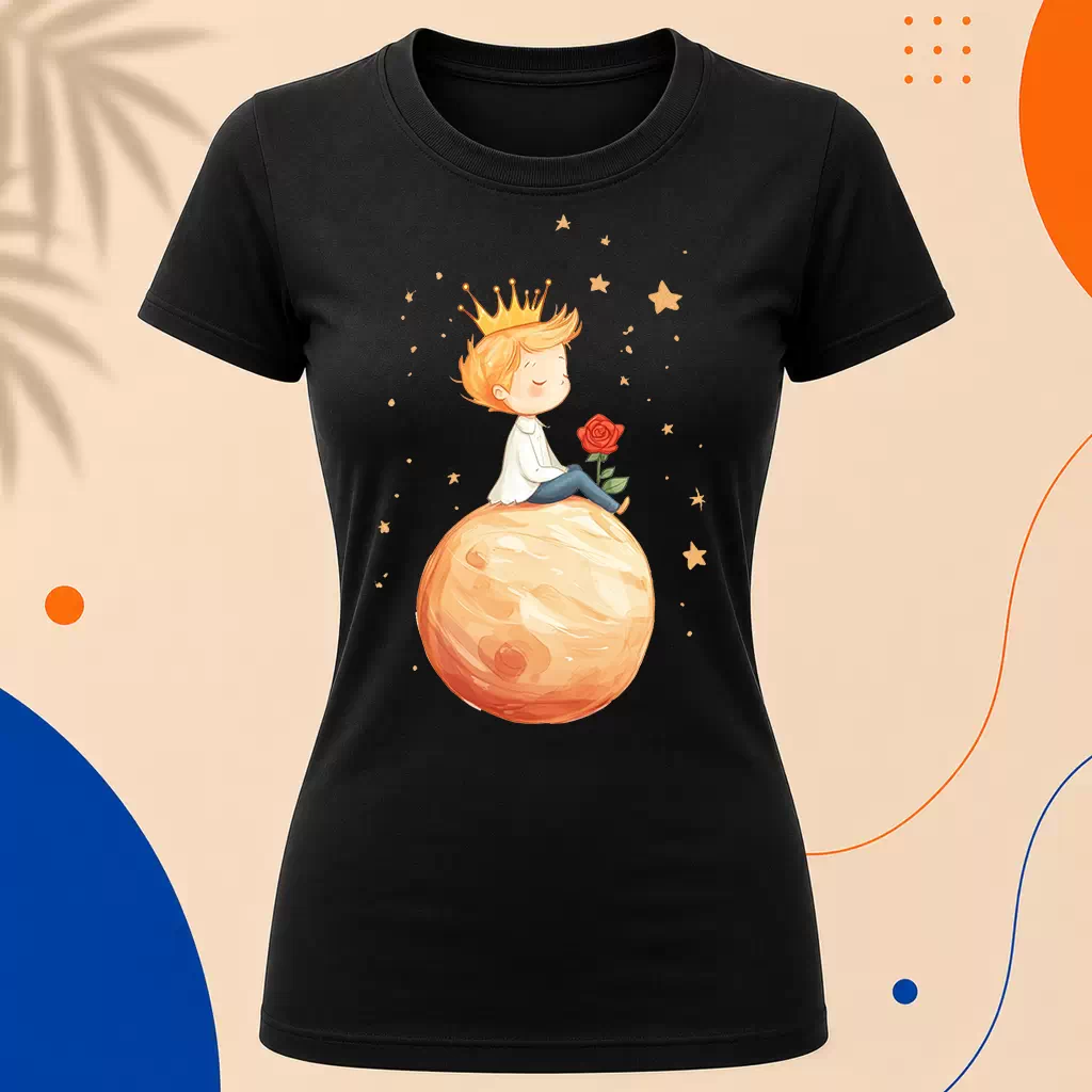 Dámské tričko - Tajemný úsměv - Malý princ - Le petit prince